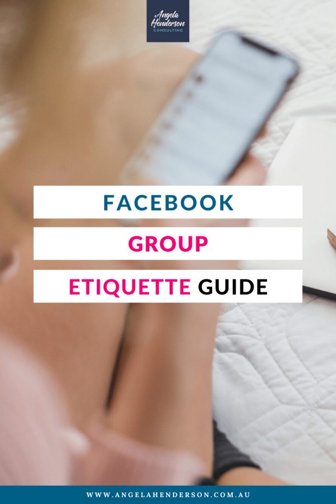 Facebook group etiquette